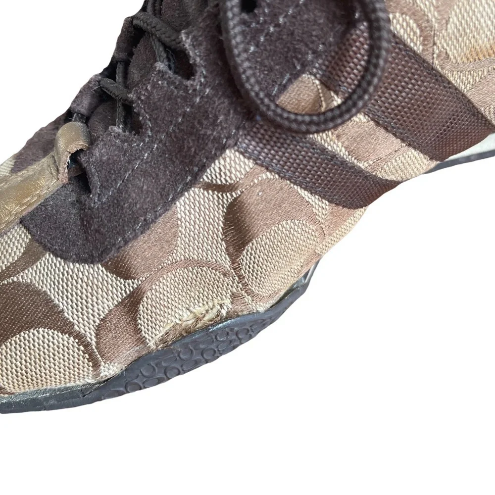 Coach Jayme Brown CC Print Sneakers Size: 8‎